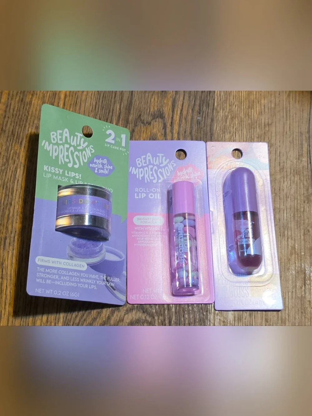 Beauty Impressions Roll-On Lip Oil, 2-in-1 Lip Mask & Scrub + More